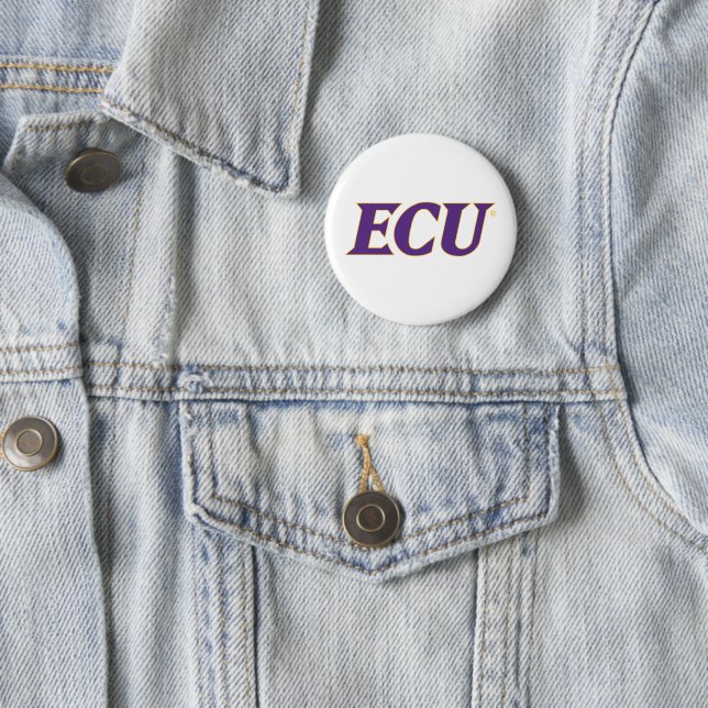 Badge Rond 5 Cm Université de Caroline de l'Est | Logo de l'écu (En situation)