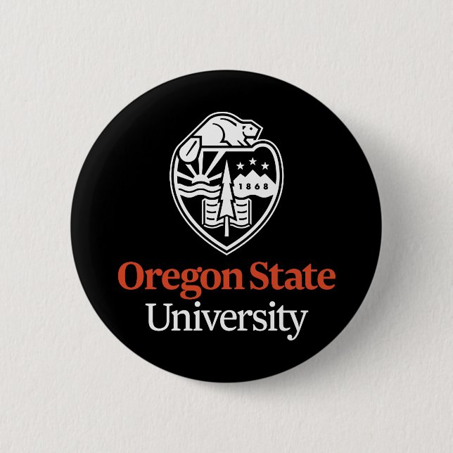 Badge Rond 5 Cm Université d'État de l'Oregon (Devant)