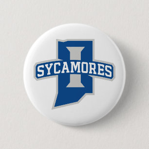 Badge Rond 5 Cm Université d'État d'Indiana Sycamores