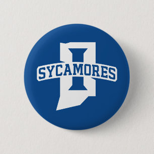 Badge Rond 5 Cm Université d'État d'Indiana Sycamores
