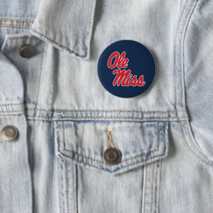 Badge Rond 5 Cm Université du Mississippi   Ole Miss Script