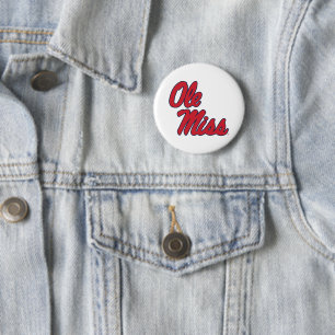Badge Rond 5 Cm Université du Mississippi   Ole Miss Script 2