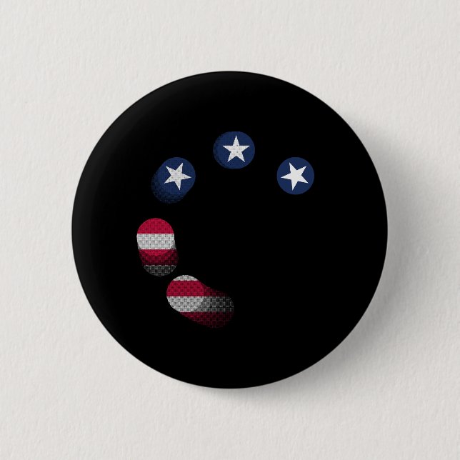 Badge Rond 5 Cm USA contre CHINE / USA (Devant)