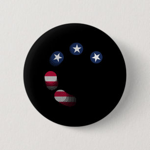 Badge Rond 5 Cm USA contre CHINE / USA