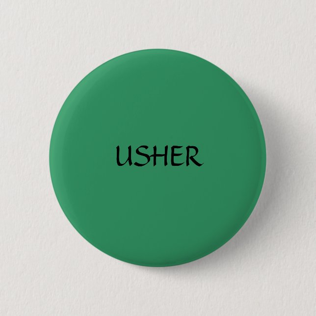 Badge Rond 5 Cm USHER - bouton (Devant)