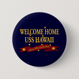 Badge Rond 5 Cm USS à la maison bienvenu Hawaï