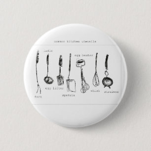 Badge Rond 5 Cm Ustensiles de cuisine