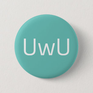 Badge Rond 5 Cm UwU vert font face