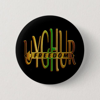 BADGE ROND 5 CM UYGHUR FREEDOM NOW
