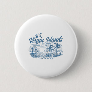 Badge Rond 5 Cm Vacances à la plage de la fierté des îles Vierges