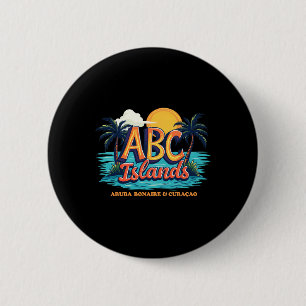 Badge Rond 5 Cm Vacances de croisière Aru Bonaire Curacao Caraïbes