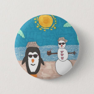 Badge Rond 5 Cm Vacances de Noël