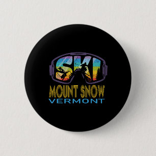 Badge Rond 5 Cm Vacances de ski à Ski Mount Snow Vermont