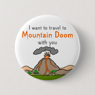 Badge Rond 5 Cm Vacances de sort malheureux de montagne