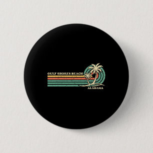 Badge Rond 5 Cm Vacances d'été vintages Rétro Côte du golfe de l'A
