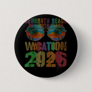 Badge Rond 5 Cm Vacances Vintage Rehoboth Beach 2026 Voyage Nager