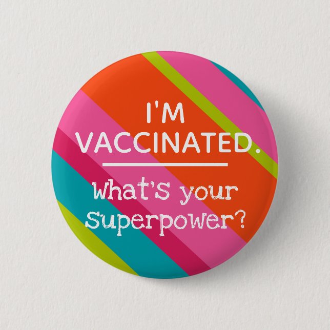 Badge Rond 5 Cm Vaccinated Button (Devant)