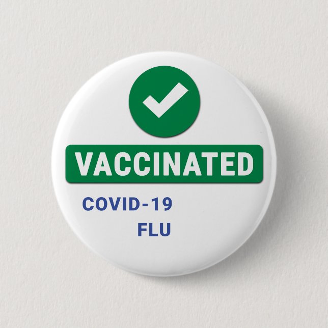 Badge Rond 5 Cm Vaccinated Button (Devant)