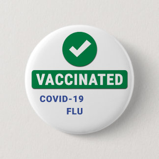 Badge Rond 5 Cm Vaccinated Button