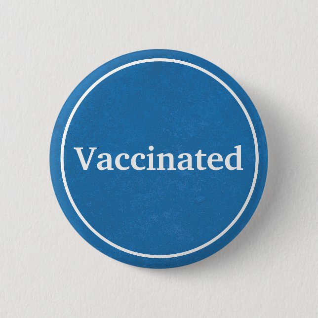 Badge Rond 5 Cm Vacciné (bleu) (Devant)