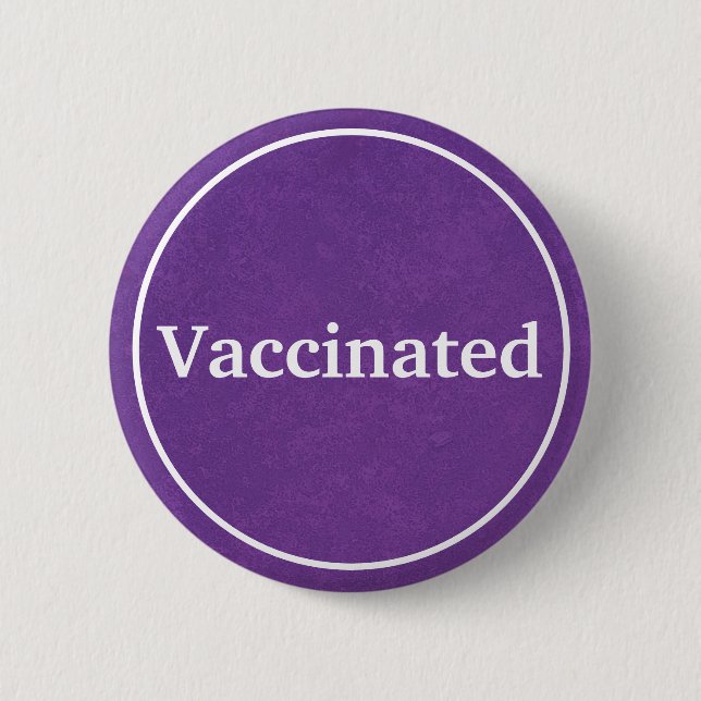 Badge Rond 5 Cm Vacciné (pourpre) (Devant)