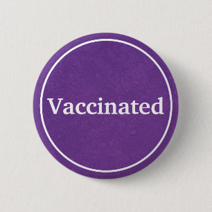 Badge Rond 5 Cm Vacciné (pourpre)