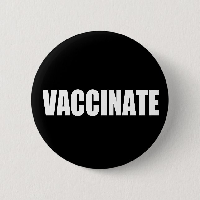 Badge Rond 5 Cm Vacciner (Devant)