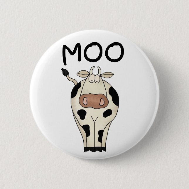 Badge Rond 5 Cm Vache à MOO (Devant)