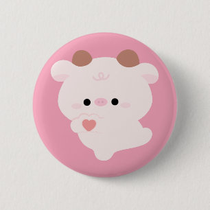 Badge Rond 5 Cm Vache d'amour mignonne