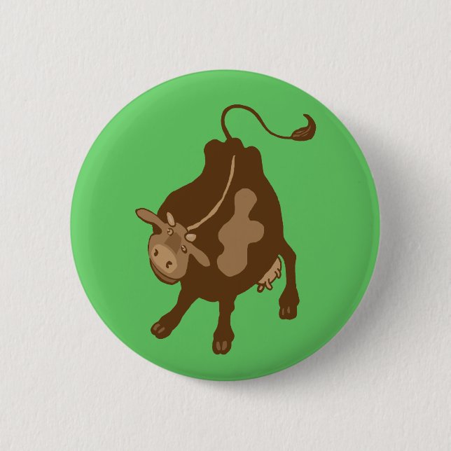 Badge Rond 5 Cm vache de ferme (Devant)