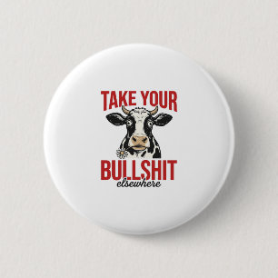 Badge Rond 5 Cm Vache drôle ailleurs conception de t-shirt vintage