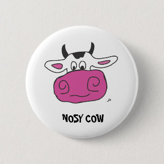 BADGE ROND 5 CM VACHE FOUINEUSE