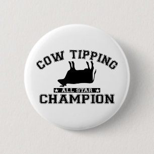 Badge Rond 5 Cm Vache inclinant le champion d'All Star