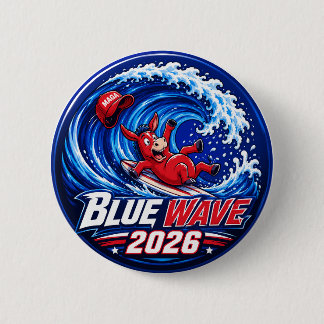Badge Rond 5 Cm Vague Bleue 2026