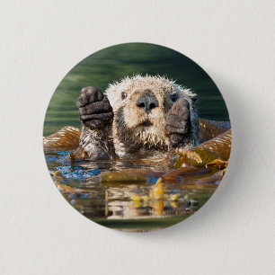 Badge Rond 5 Cm Vague Louter de mer