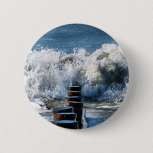 BADGE ROND 5 CM VAGUES