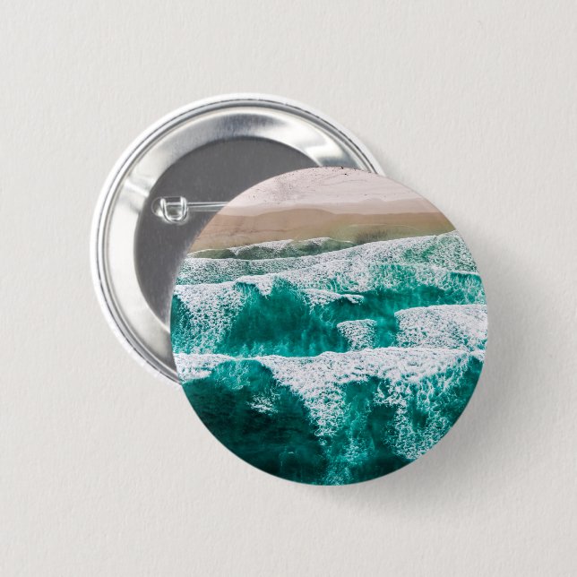 Badge Rond 5 Cm Vagues (Devant & derrière)