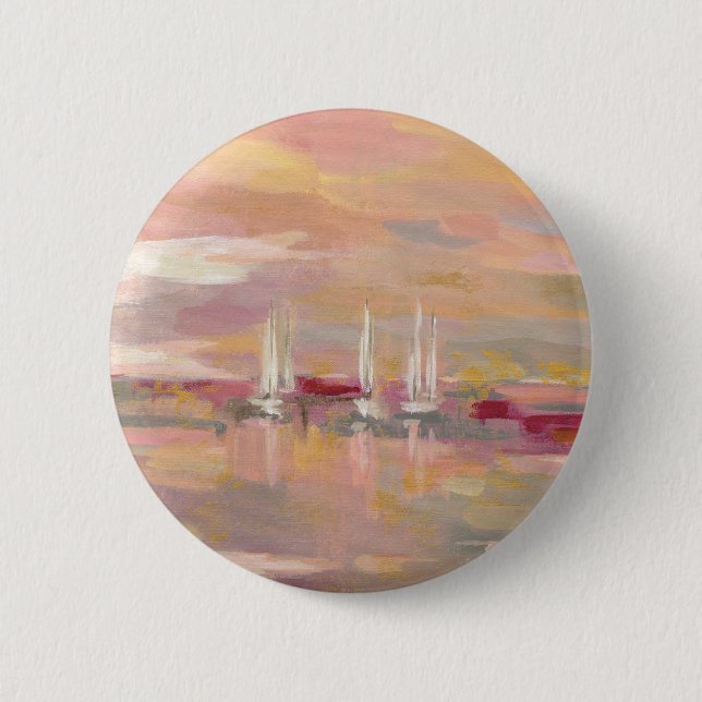 Badge Rond 5 Cm Vagues de cramoisi (Devant)