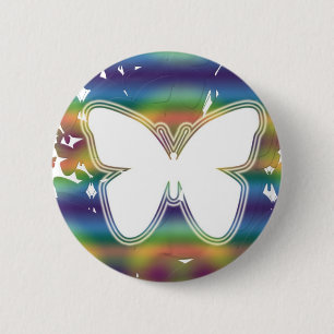 Badge Rond 5 Cm Vagues de papillon