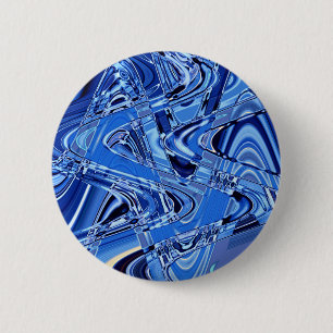 Badge Rond 5 Cm vagues de routes en bleu