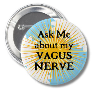 Badge Rond 5 Cm Vagus Nerve stimulation anti anxiété sensation de 
