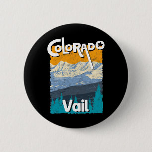 Badge Rond 5 Cm Vail Colorado Mountain State Rocky Mountains Tee S