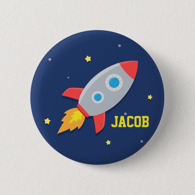 Badge Rond 5 Cm Vaisseau spatial, espace extra-atmosphérique, pour (Devant)