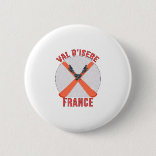 Badge Rond 5 Cm Val d'Isère, France