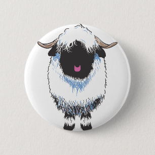 Badge Rond 5 Cm VALAIS Noeuds noirs