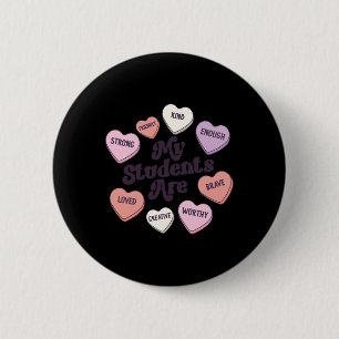 Badge Rond 5 Cm Valentines Jour Affirmations positives Coeurs bonb