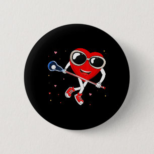 Badge Rond 5 Cm Valentines Lacrosse Valentines Chemise Coeur Ltrav