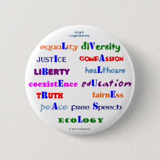 Badge Rond 5 Cm Valeurs libérales