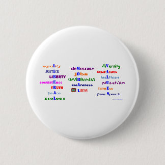 Badge Rond 5 Cm Valeurs morales libérales