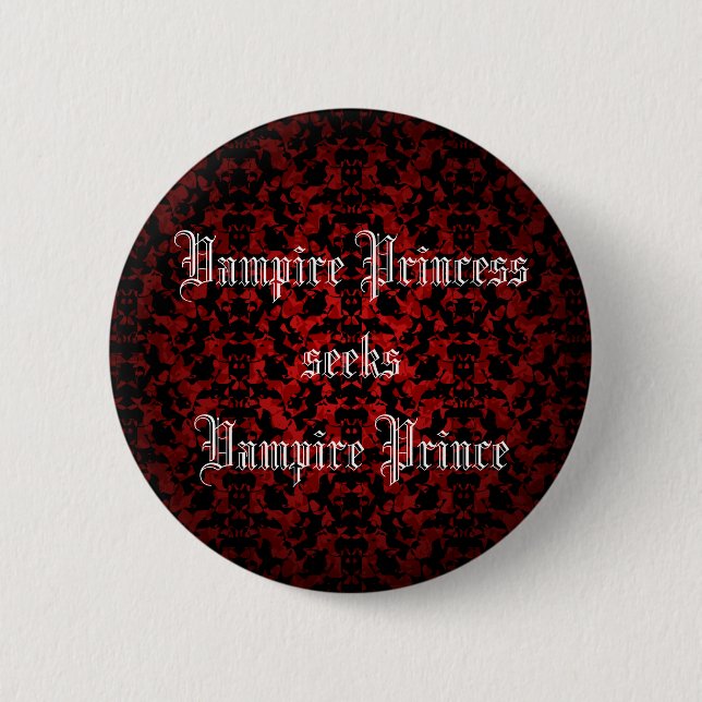 Badge Rond 5 Cm Vampire Princesse flirte (Devant)